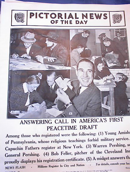1940 PHOTO OF FIRST PEACETIME DRAFT