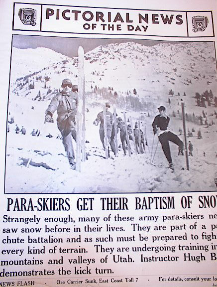 PARA-SKIERS GET THEIR BAPTISM OF SNOW 1942