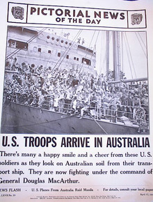 PHOTO OF U.S. TROOPS ARRIVE IN AUSTRALIA 1942