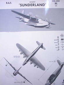 SHORT 'SUNDERLAND' U.K. PATROL BOMBER. RARE