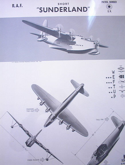 SHORT 'SUNDERLAND' U.K. PATROL BOMBER. RARE