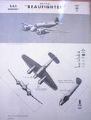 BRISTOL 'BEAUFIGHTER' U.K. FIGHTER. 1942 RARE
