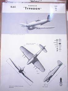 HAWKER 'TYPHOON' U.K. FIGHTER.1943 RARE