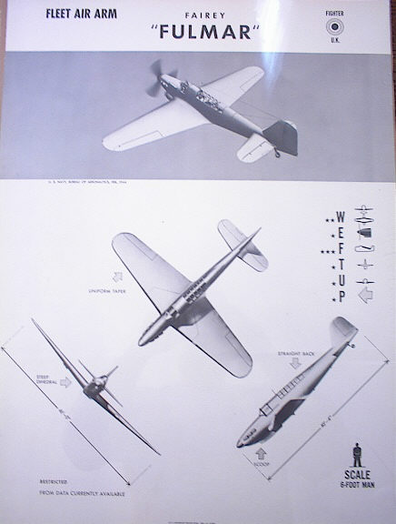 'FULMAR' U.K. FIGHTER. FLEET AIR ARM RARE