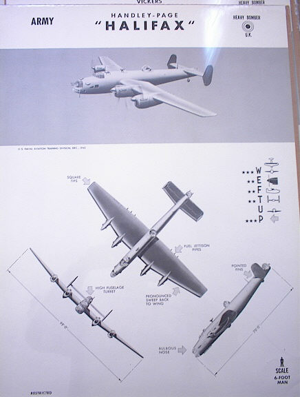 HALIFAX U.K. HEAVY BOMBER DEC.1942 ARMY RARE