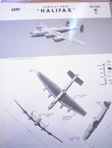 HANDLEY-PAGE 'HALIFAX' U.K. HEAVY BOMBER.RARE