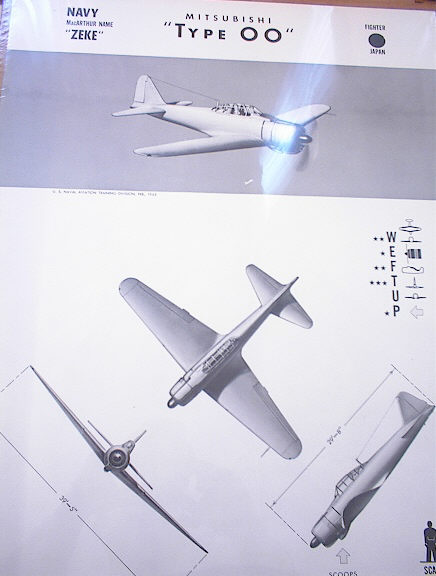 MITSUBISHI 'TYPE OO' JAPAN FIGHTER 1943 RARE