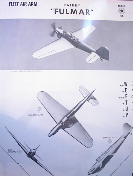 FLEET AIR ARM FAIRY 'FULMAR'U.K. FIGHTER.RARE
