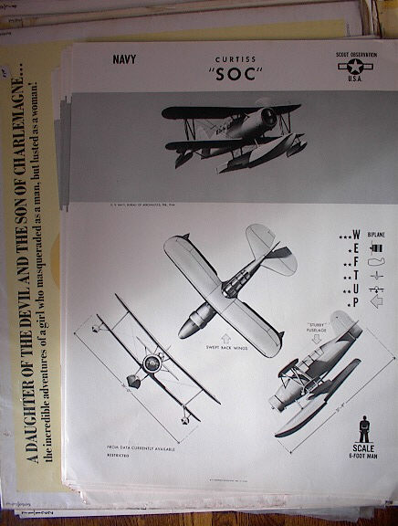 TRAINING POSTER OF A CURTISS 'SOC' 1944
