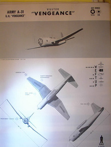 TRAINING POSTER OF A VULTEE 'VENGEANCE' 1942