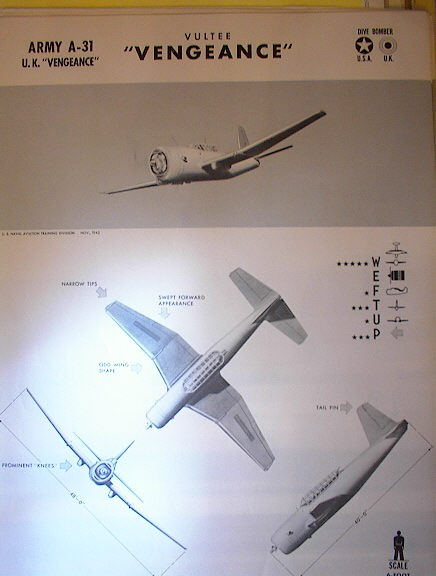 TRAINING POSTER OF A VULTEE 'VENGEANCE' 1942
