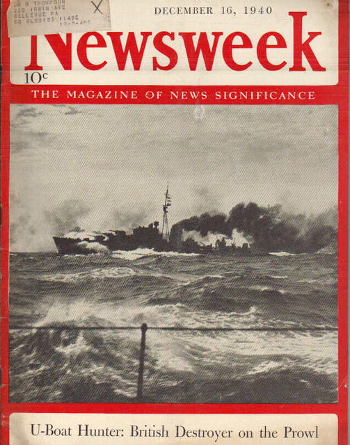 British U-Boat Hunter on Prowl Newsweek 1940