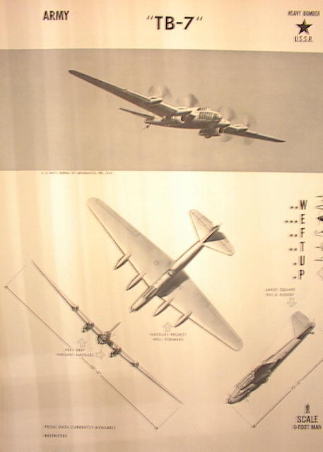 1944TRAING POSTER OF 'TB-7' HEAVEY BOMBER
