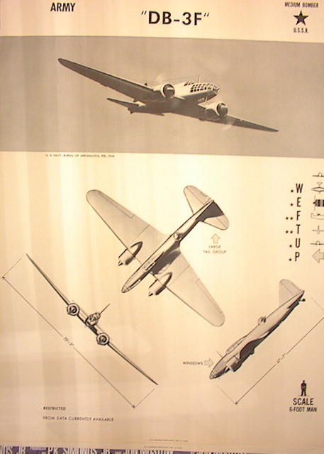 1944TRAING POSTER OF 'DB-3F'MEDIUM BOMBER