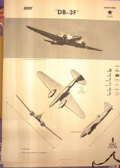 1944TRAING POSTER OF'DB-3F'MEDIUM BOMBER