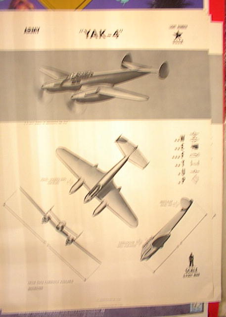 1944 TRAING POSTER OF 'YAK-4'LIGHT BOMBER