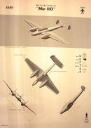 1944 TRAING POSTER OF 'Me 110' FIGHTER PLANE