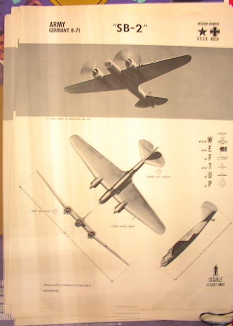 1944 TRAING POSTER OF 'SB-2' MEDIUM BOMBER