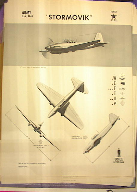 1944 TRAING POSTER OF 'STORMOVIK' FIGHTER