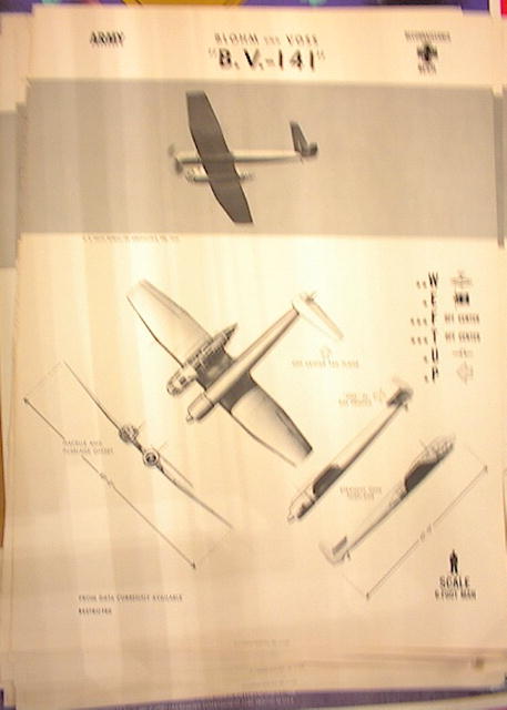 1944 TRAING POSTER OF 'B.V.-141'RECONNAISANCE
