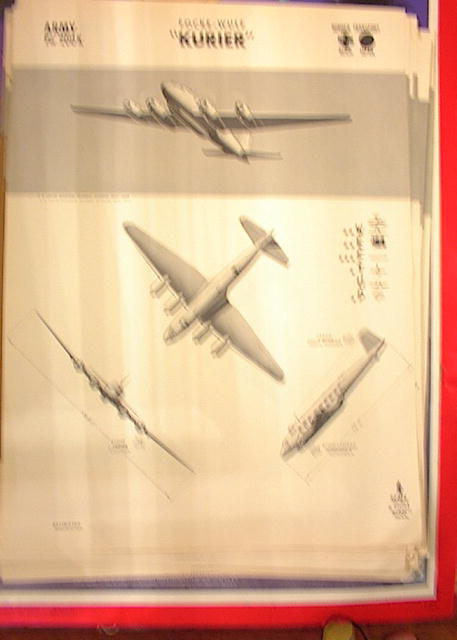 1942 TRAING POSTER OF'KURIER'BOMBER TRANSPORT