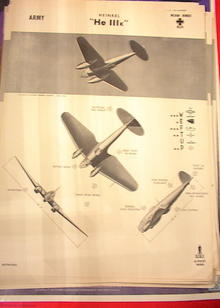 1942 TRAING POSTER OF 'He IIIk'MEDIUM BOMBER