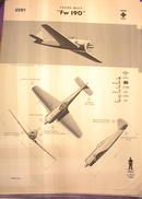 1942 TRAING POSTER OF 'Fw 190' FIGHTER PLANE