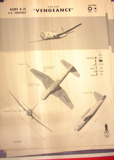 1942 TRAING POSTER OF ' ARMY A-31'DIVE BOMBER