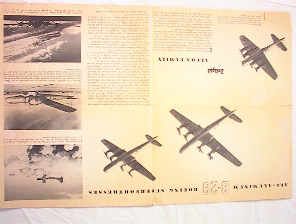 1944 ALCOA NEWS MAGAZINE GREAT B-29 PICTURES