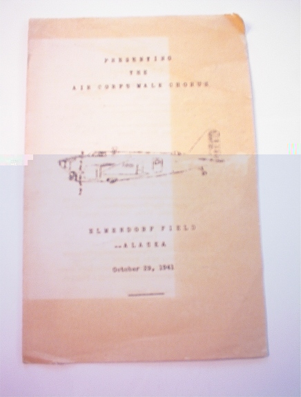 10/29/41 The Air Corps Male Chours program