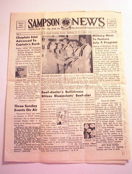 SAMPSON U.S. Navy News,7/2/1943,Chaplain Edel