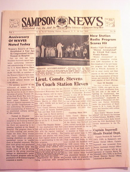 SAMPSON U.S. Navy News,7/30/1943,Vol.1 No.34.