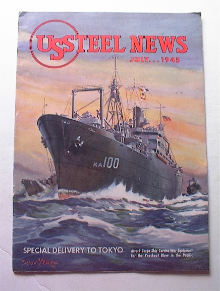 US STEEL NEWS,7/1945,NAVY SHIP TO TOKYO