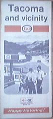 c1950 ENCO Road Map of Tacoma and Vicinity