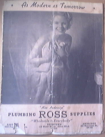 Plumbing ROSS Supplies April,1937 Catalog No.213