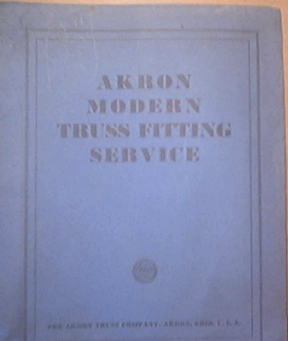 c1930 Akron Modern Truss Fitting Service