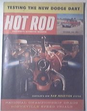 HOT ROD Magazine 11/1959 CHYSLER RAM INJECTION