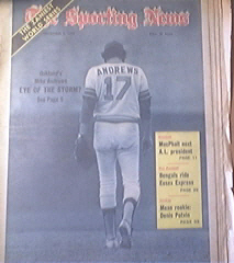 The Sporting News 11/3/1973 Oakland's Mike Andrews