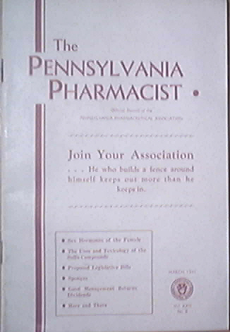 The Pennsylvania Pharmacist, 3/1941, Sex Hormones