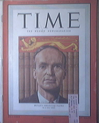 Time Magazine, 9/26/1949, Britain's Ambassador Franks