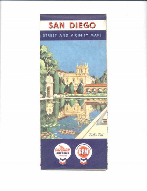 Standard Oil/Chevron San Diego Map, 1958