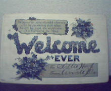 Welcome Ever Victorian Era Color Raised Image Card!