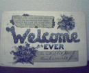 Welcome Ever Victorian Era Color Raised Image Card!