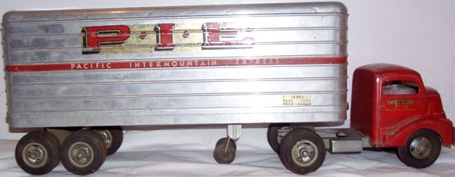 Smith Miller Truck and PIE Trailer Vintage Toy