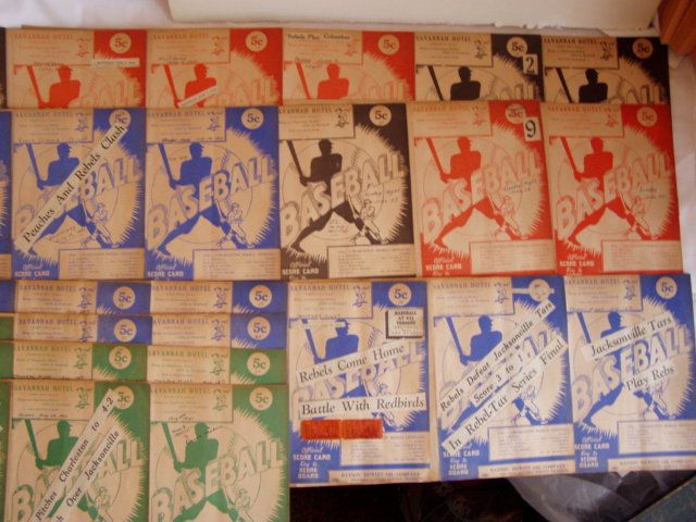 Charleston Rebels Baseball Score Cards Ticket Stubs 1941