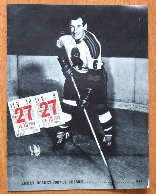 KOMET HOCKEY 1967 1968 Program Ticket Stubs