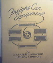 CHESAPEAKE & OHIO RAILWAY CO. 1937 Freight Car Catalog Railroad