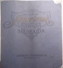 The Genuine AMERICAN Cream Separator 1910 Catalog