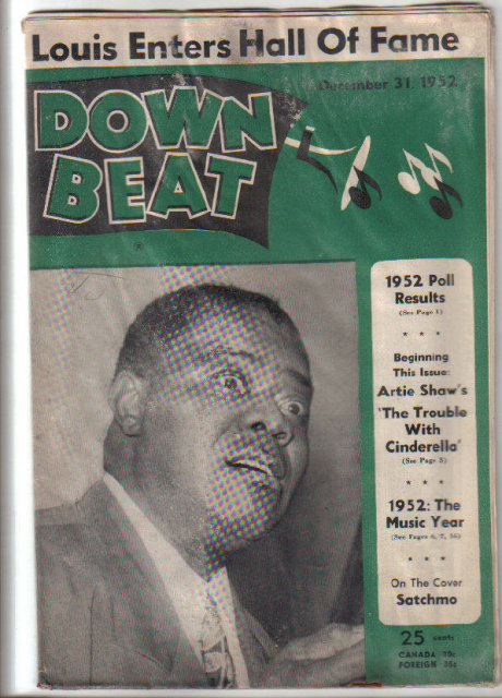 Down Beat Magazine 1952 SATCHMO, Louis Armstrong