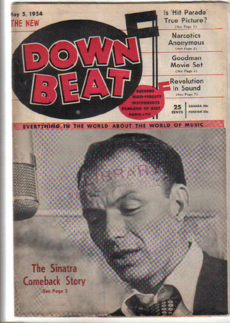 Down Beat Magazine 1954 Frank Sinatra ,James P. Johnson